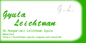 gyula leichtman business card